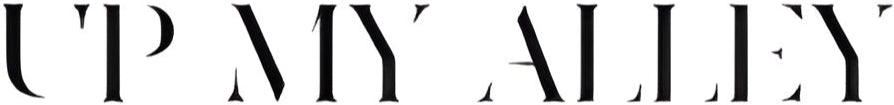 Text 'UP MY ALLEY' in a stylized font on a plain background